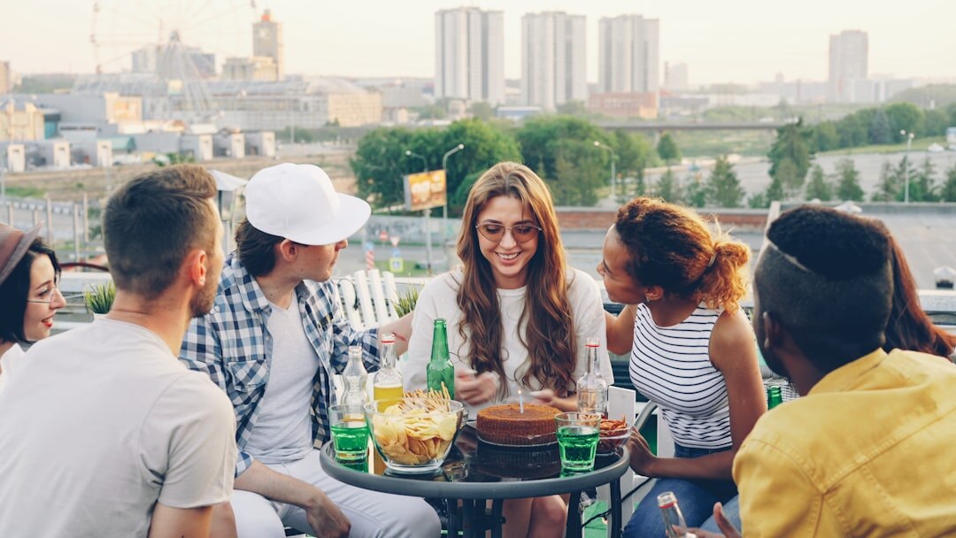 group of friends at event