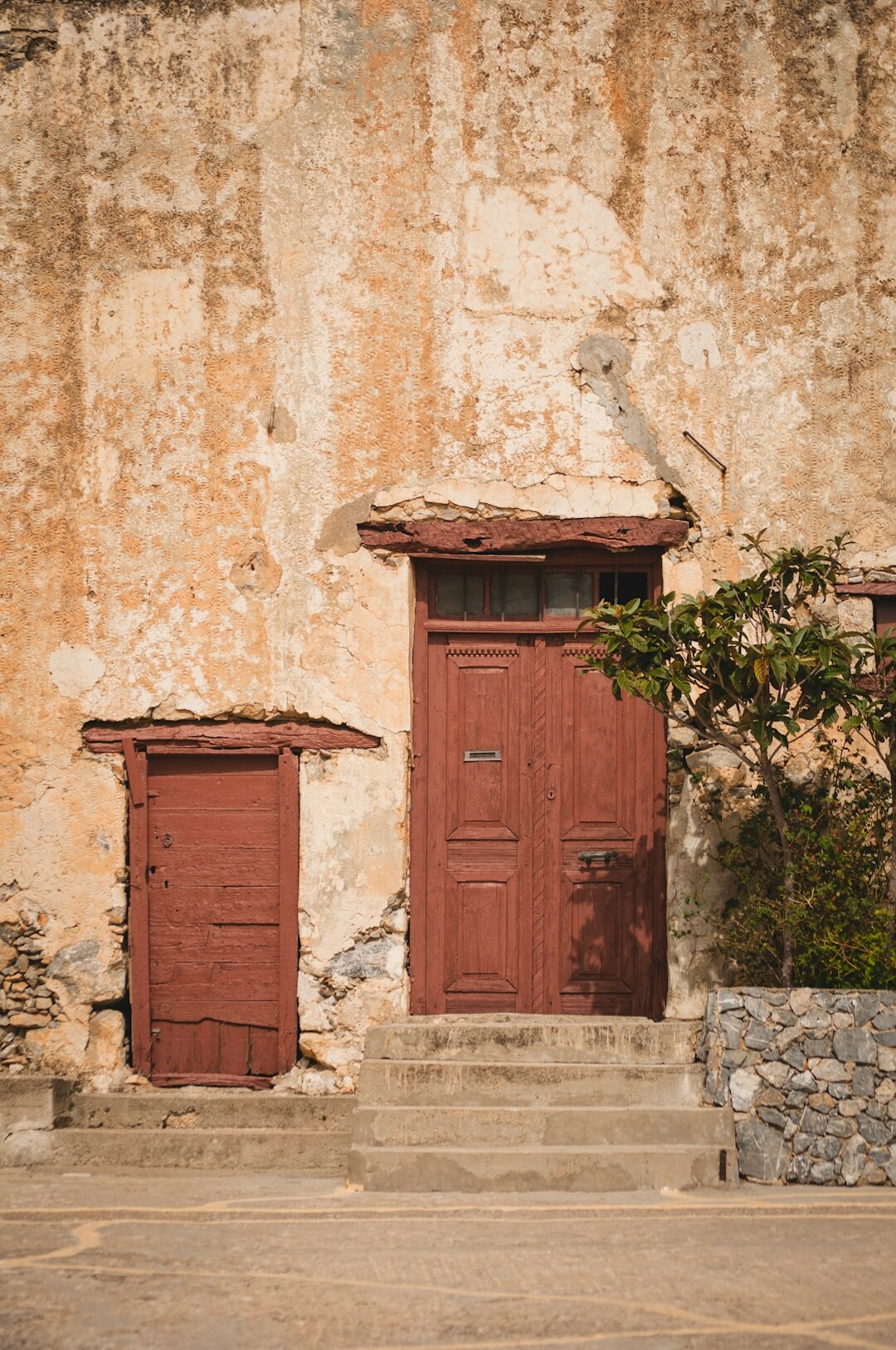 closed wooden doors
